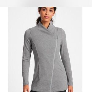 Athleta Softech CYA Light Gray Washable Wool‎ Jacket Size Small